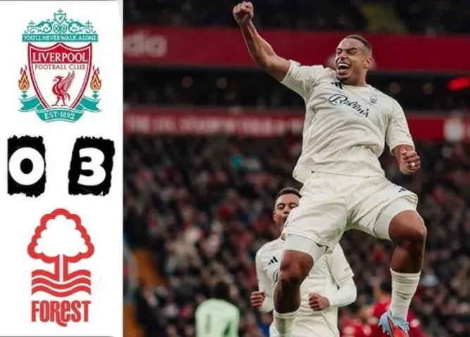 Liverpool thua đậm Nottingham 0-3 Cú sốc lớn tại Anfield